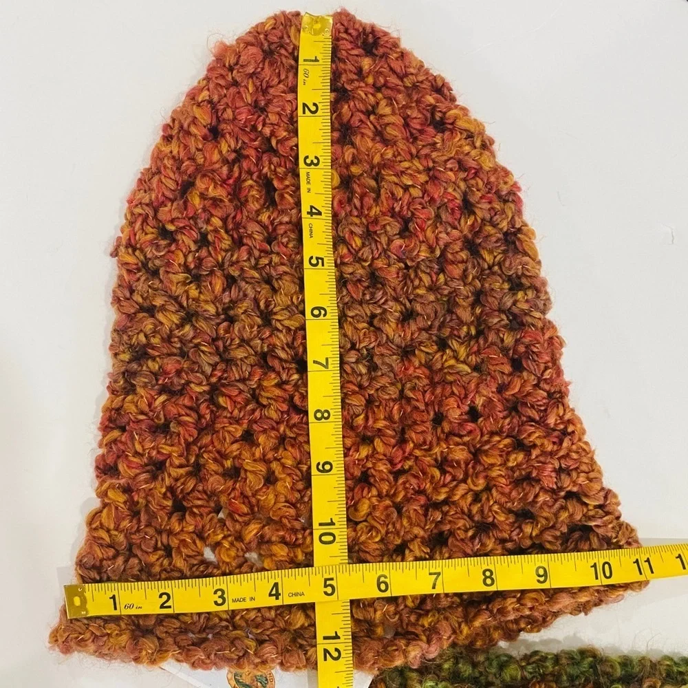 Lion Brand Yarns handmade knit hat and infinity neck scarf bundle